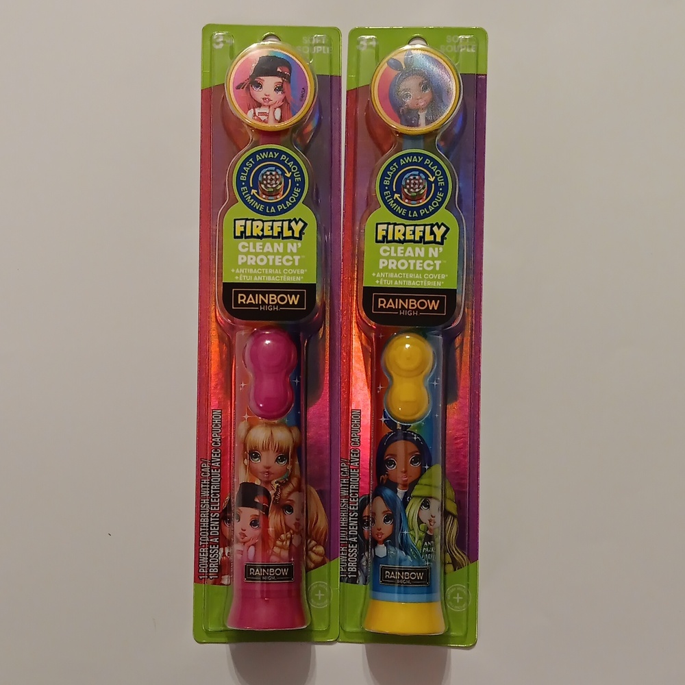 Firefly Clean N' Protect Rainbow High Rotary Power Toothbrush With Cap, Soft